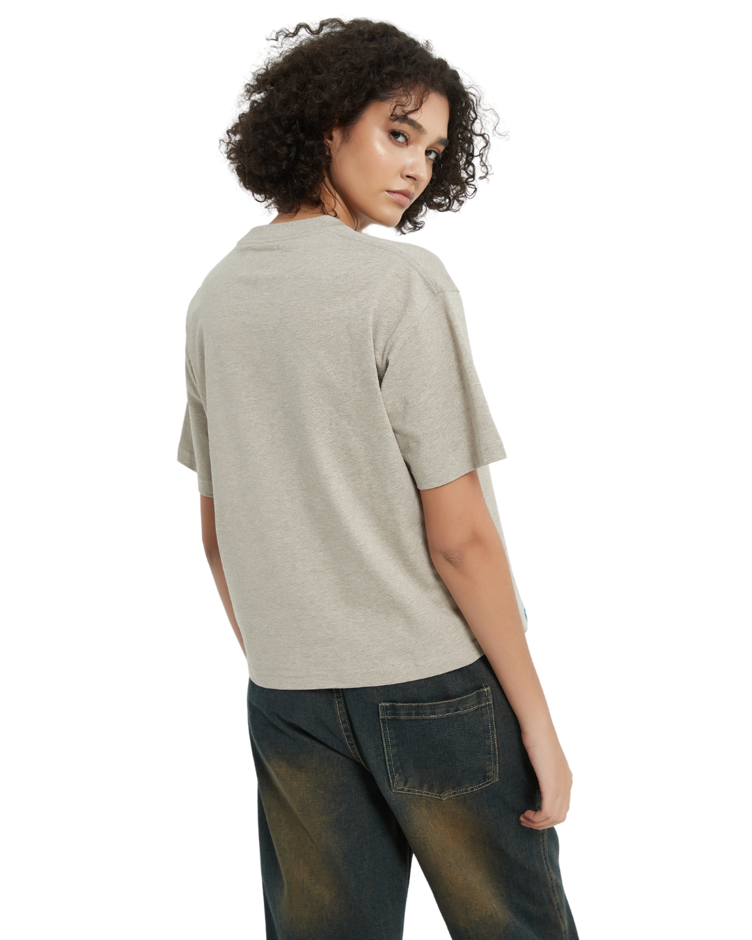 Signature Sunscreen Sorona® Cooling Tee in Heather Brown Short