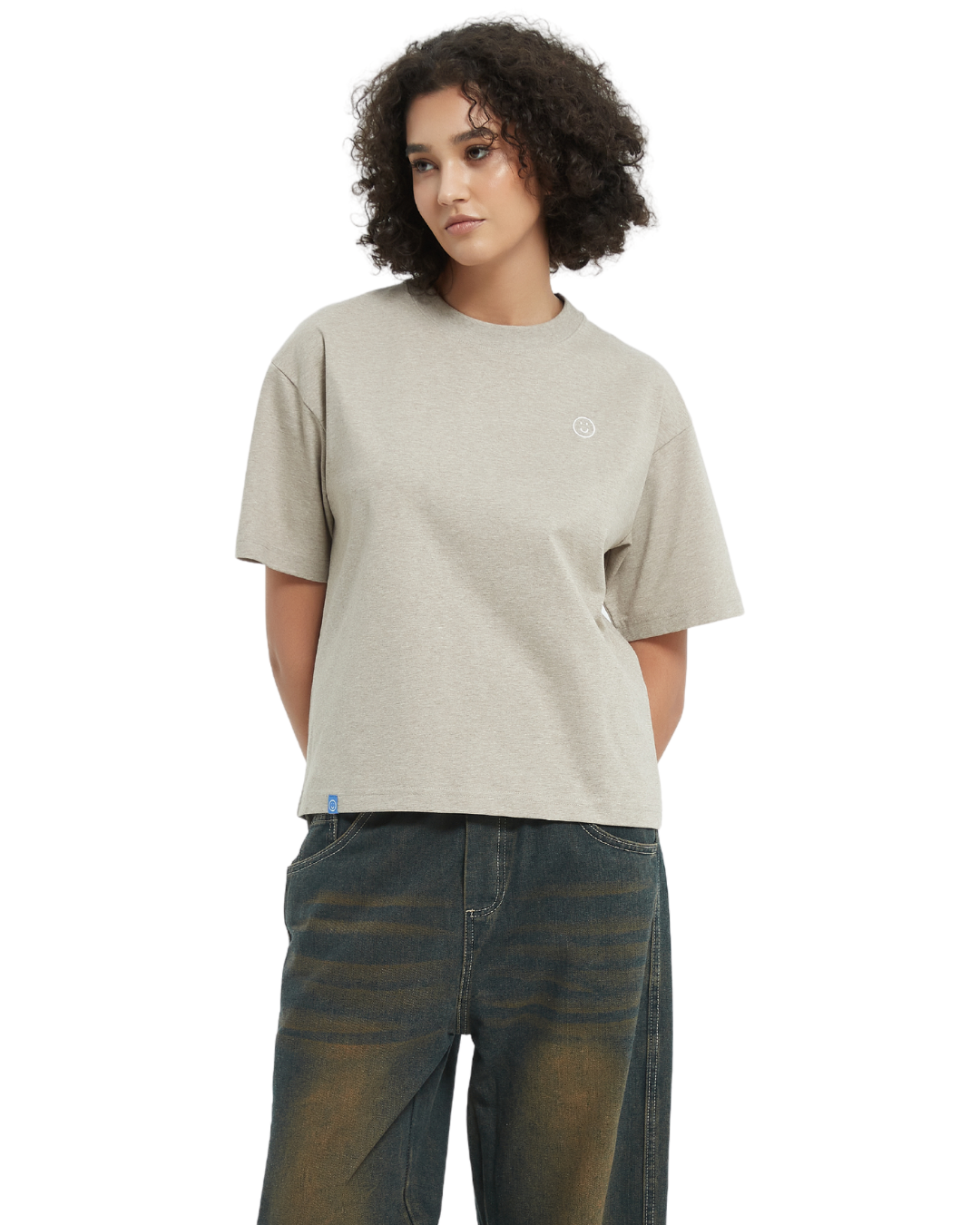 Signature Sunscreen Sorona® Cooling Tee in Heather Brown Short