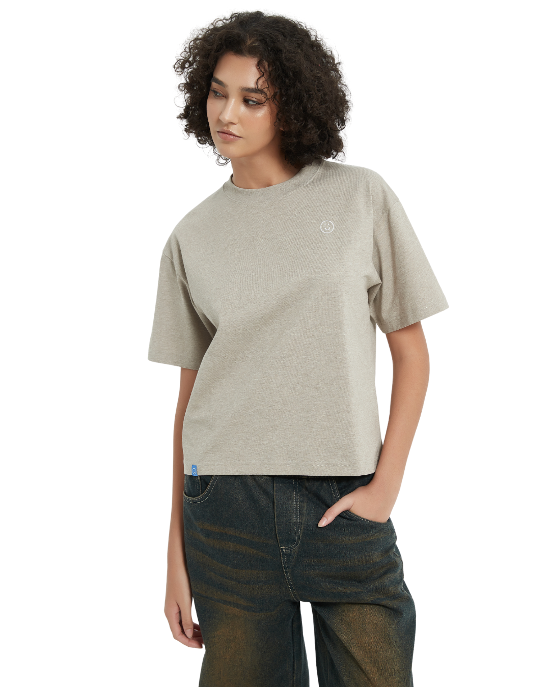 Signature Sunscreen Sorona® Cooling Tee in Heather Brown Short
