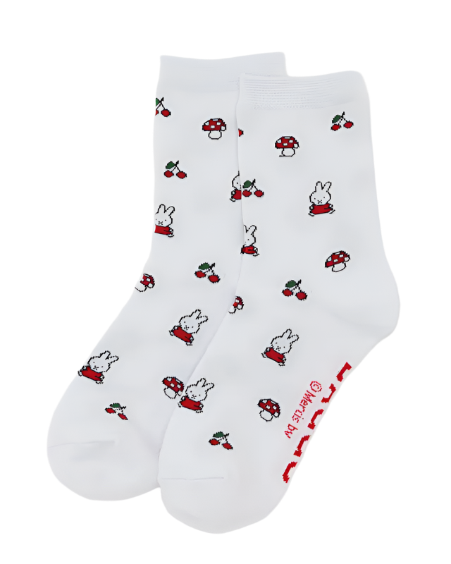 Baggu Crew Sock - Miffy White