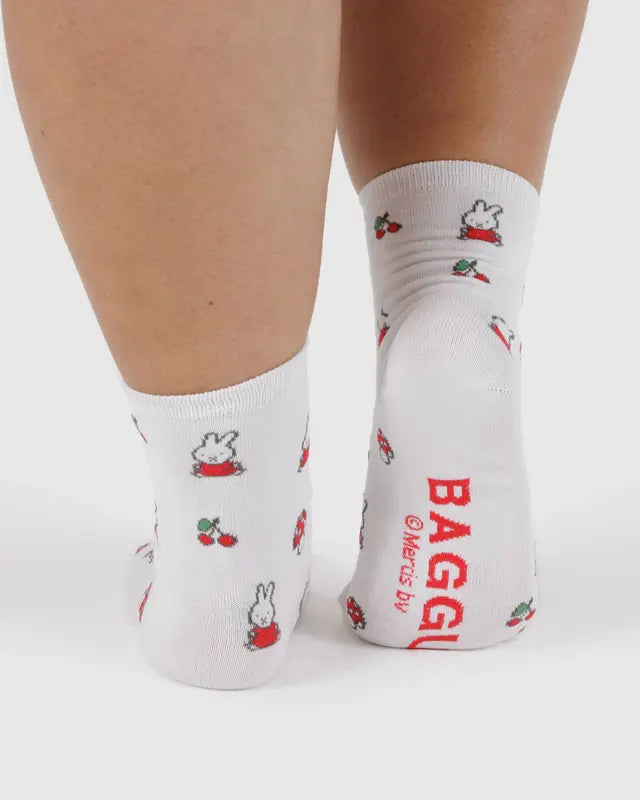 Baggu Crew Sock - Miffy White