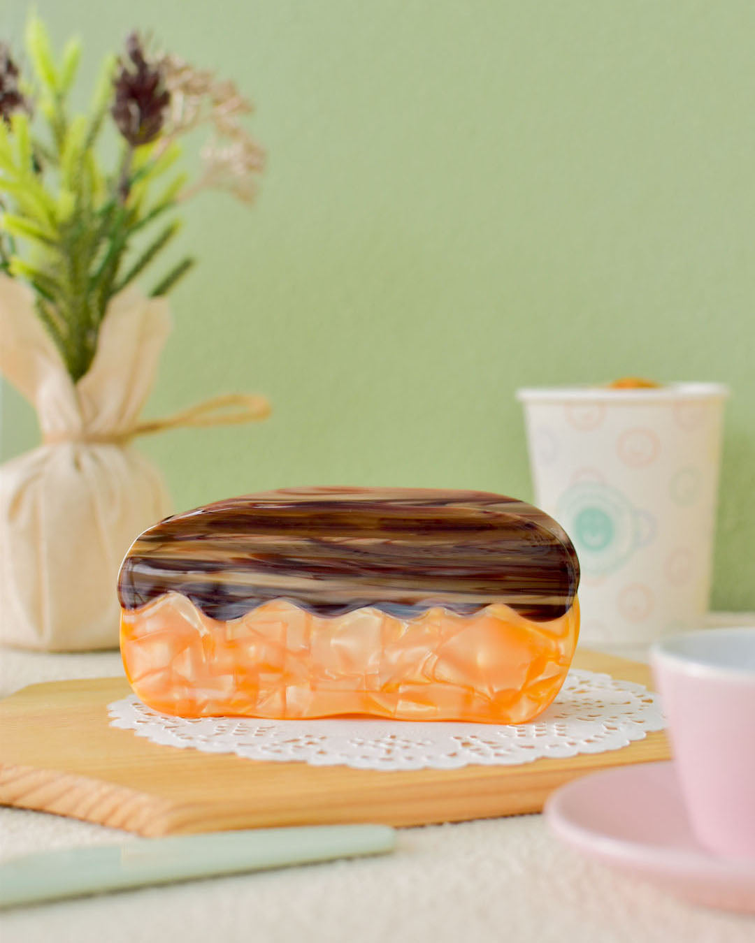 Chocolate Eclair Hair Claw Clip (Mega)