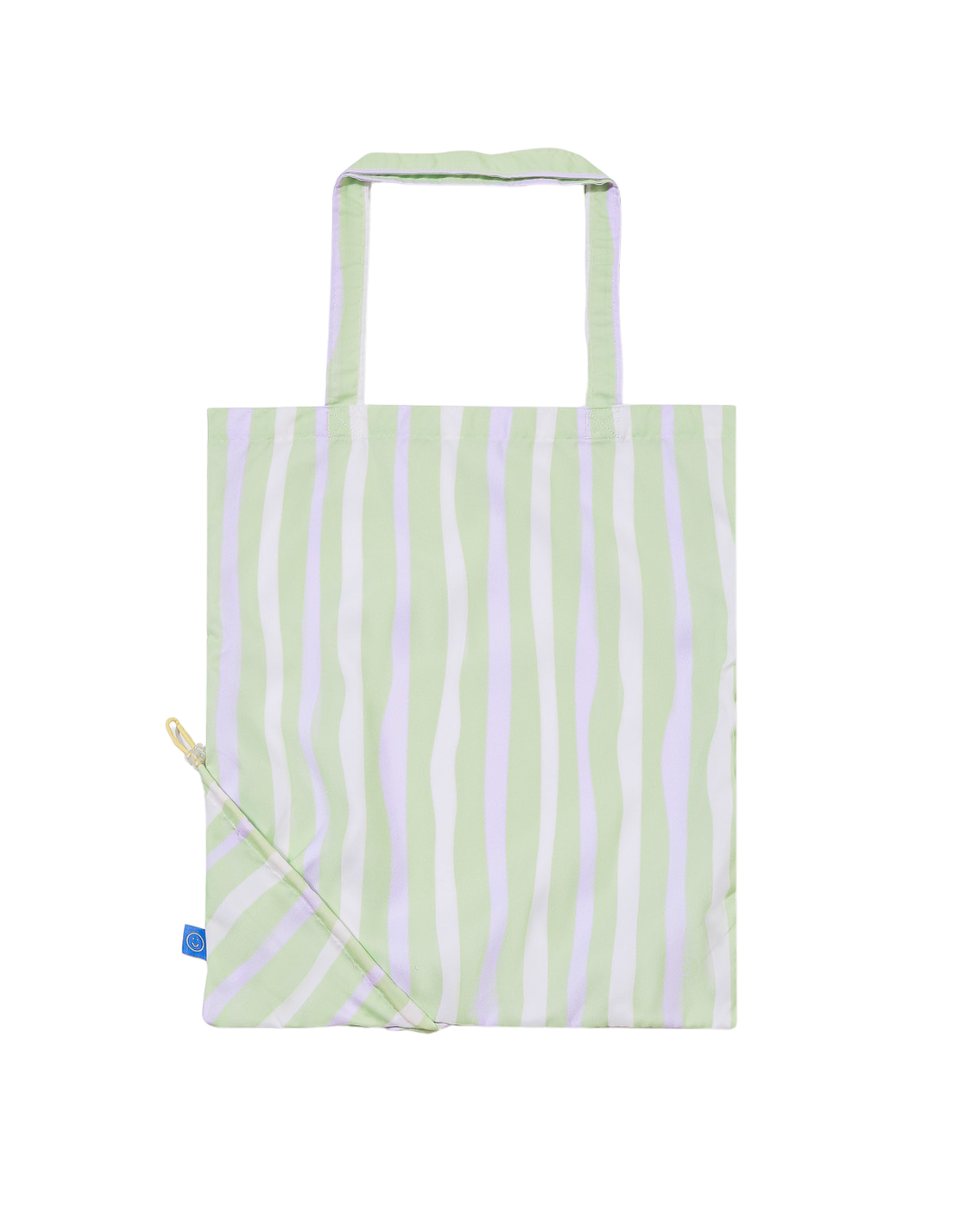 Green Striped Cornerstash Tote Bag