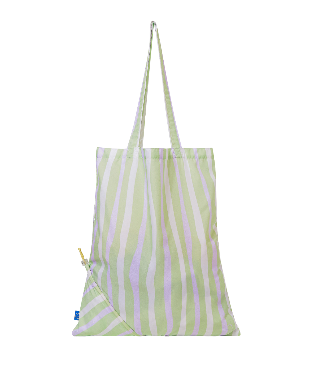 Green Striped Cornerstash Tote Bag
