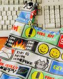 Badges Mid Reusable Nylon Bag
