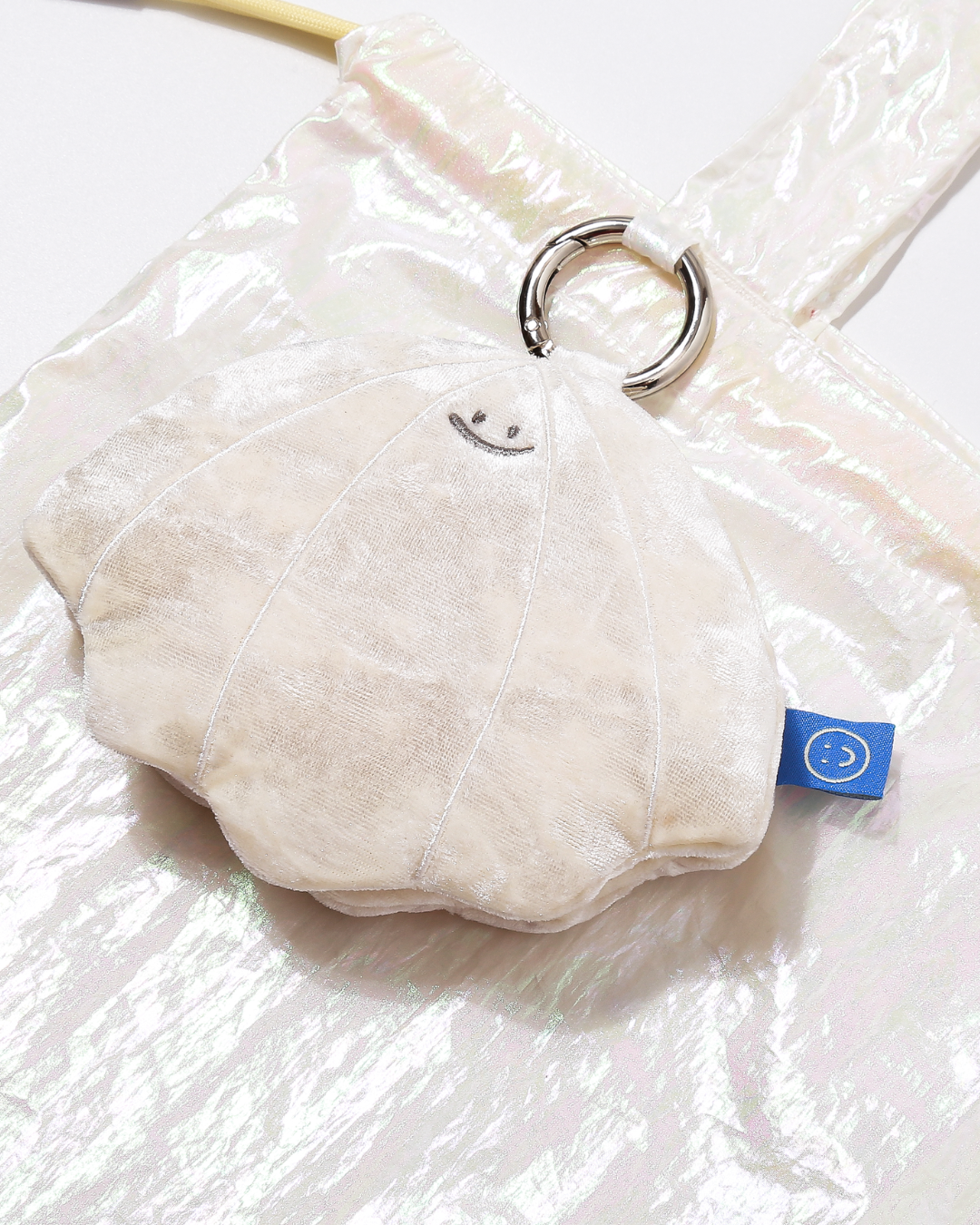 Iridescent Seashell Plushie Totebag