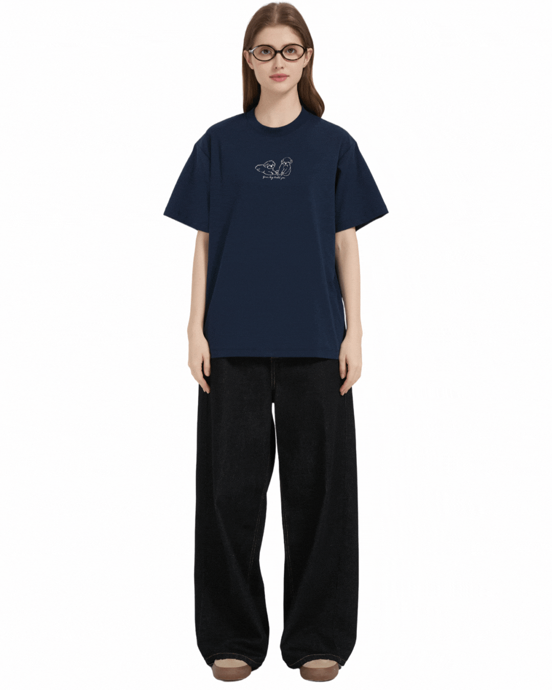 Your Dog Loves You Sorona® Cooling Tee in Navy
