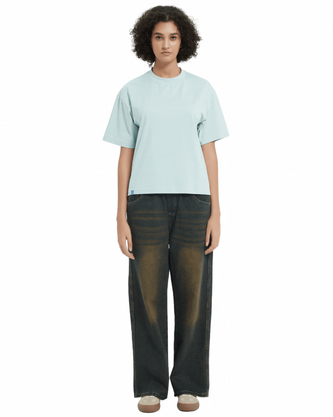 Signature Sunscreen Sorona® Cooling Tee in Minty Blue Short