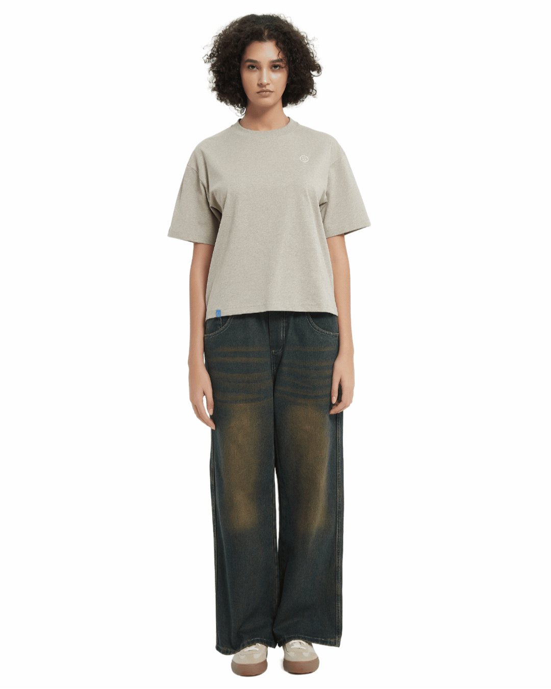 Signature Sunscreen Sorona® Cooling Tee in Heather Brown Short