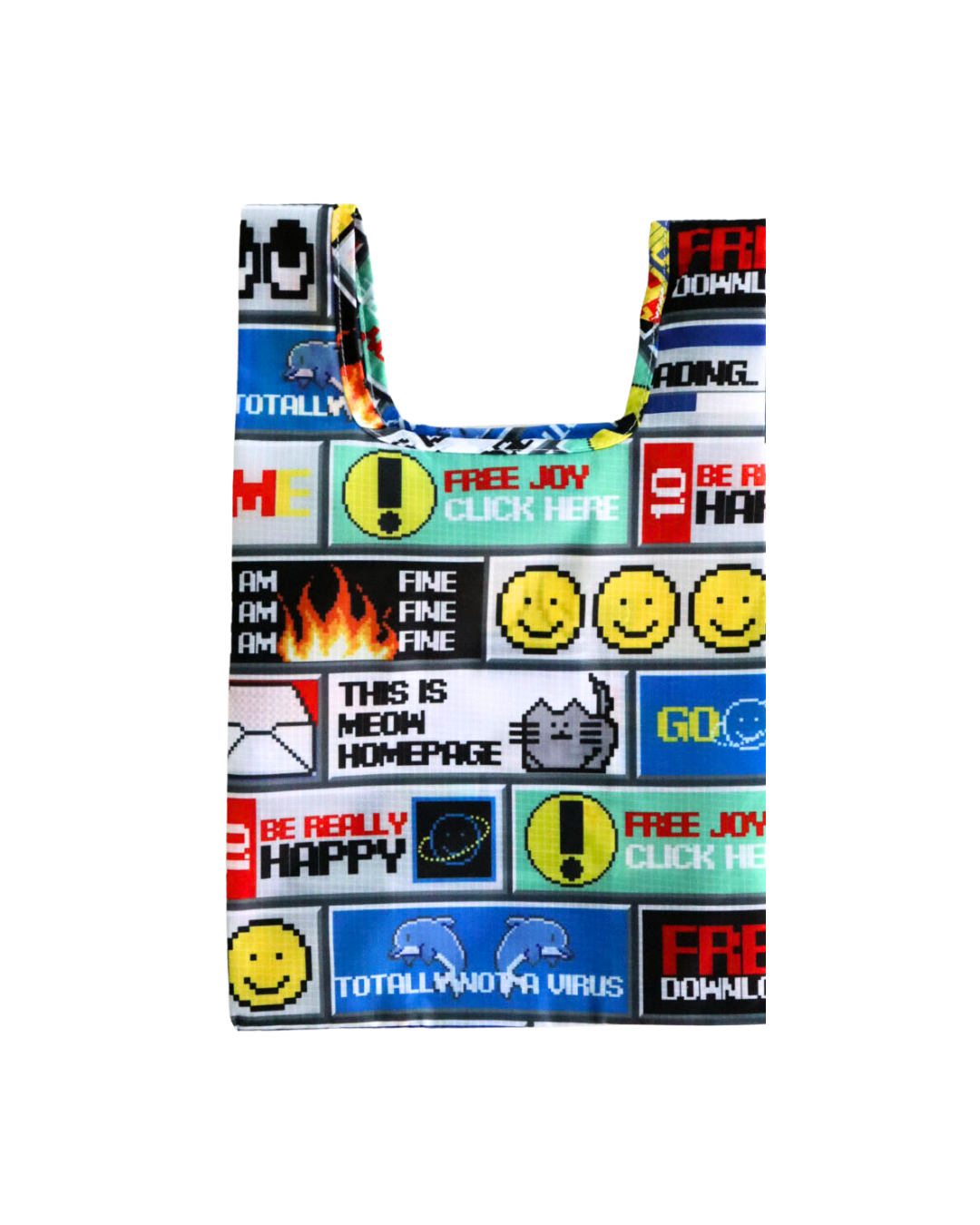 Badges Mid Reusable Nylon Bag