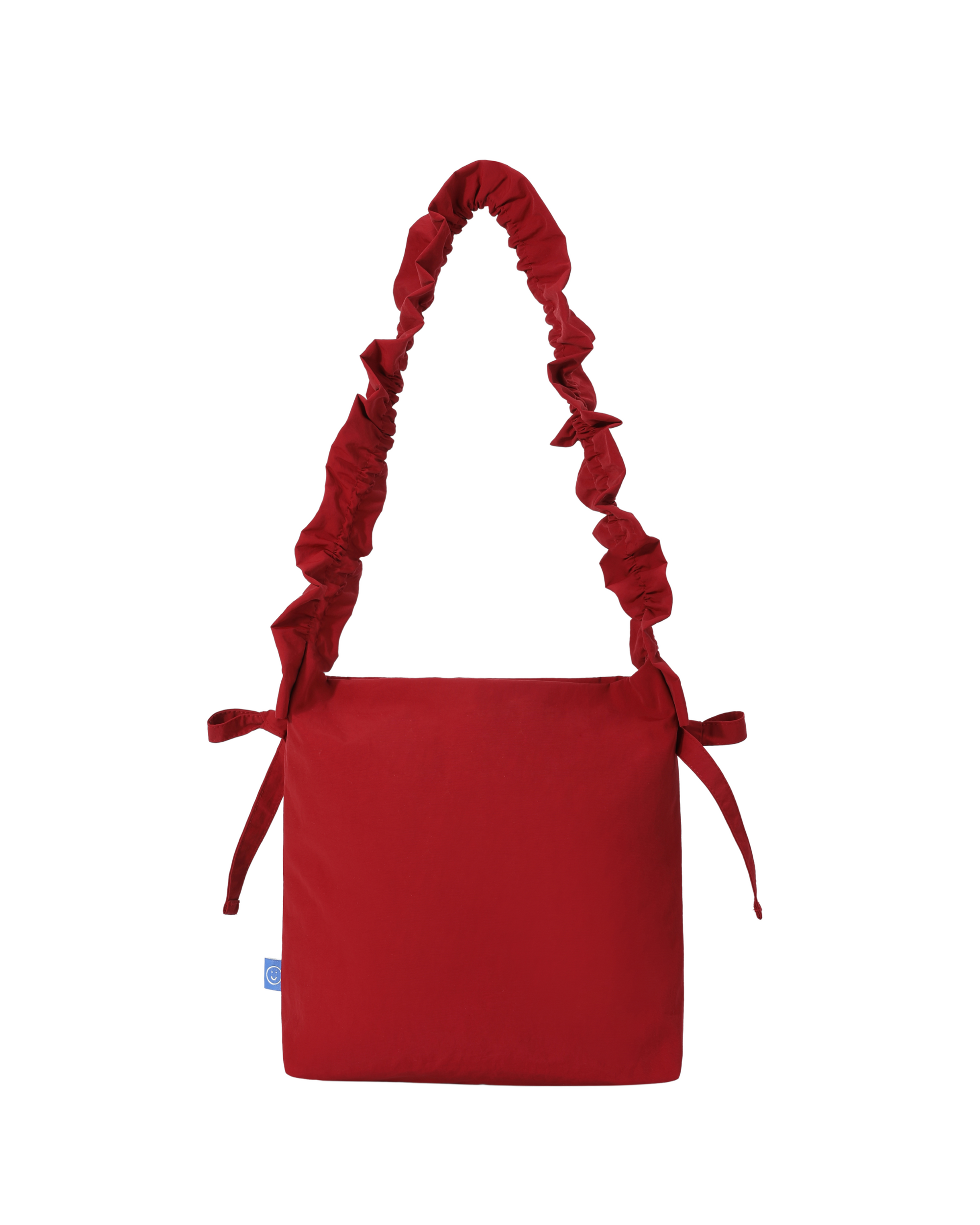 photography shot of the petal bag in red