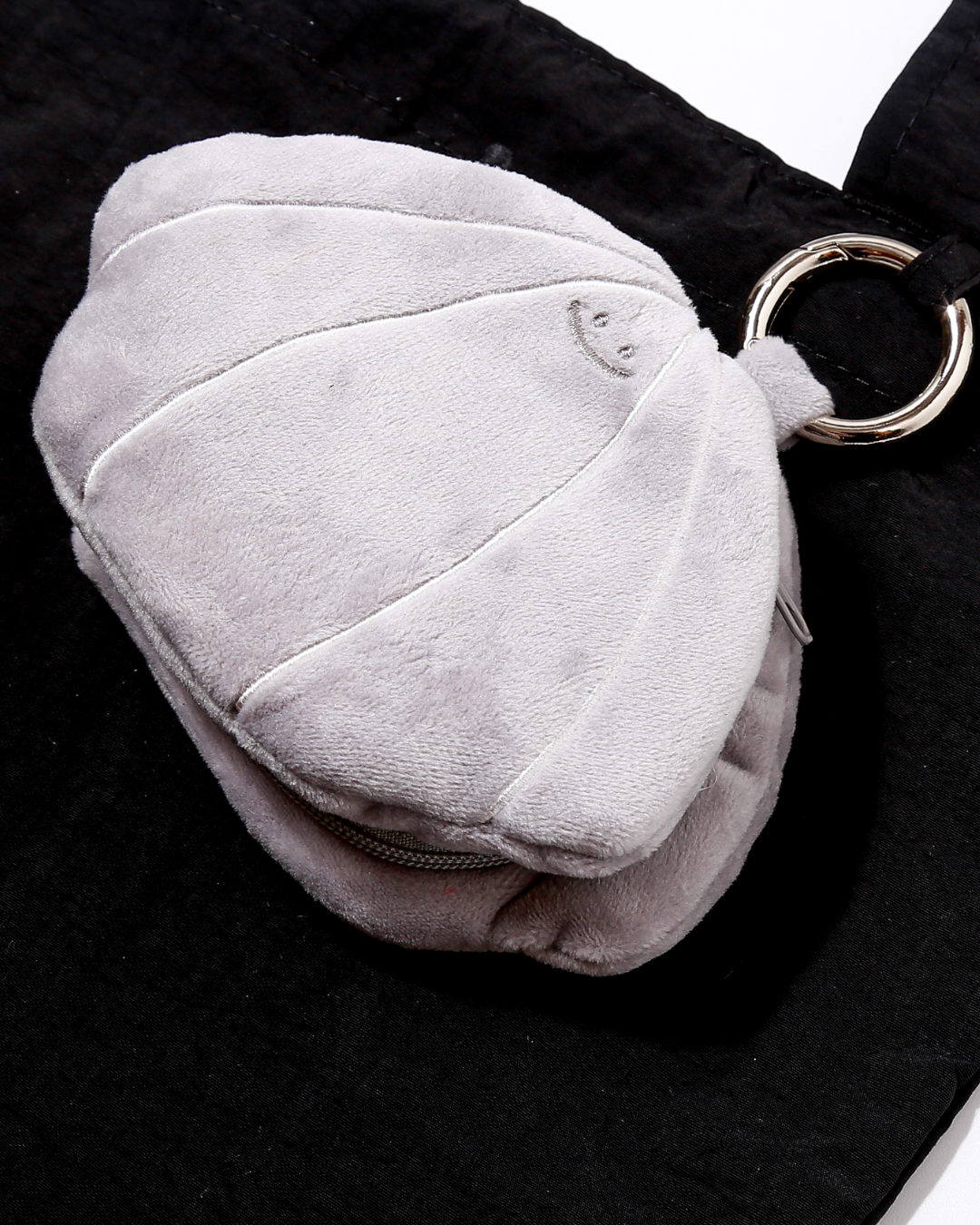 Grey Seashell Plushie Totebag