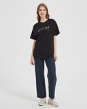 IDK Embroidery Oversized Tee In Black
