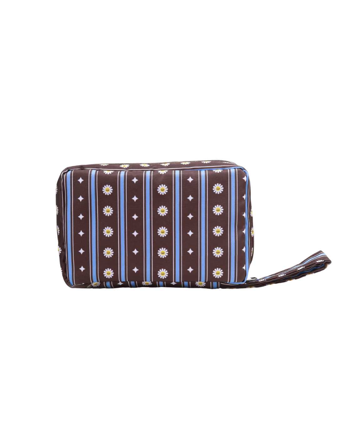 Stripes Daisy Organizer Pouch