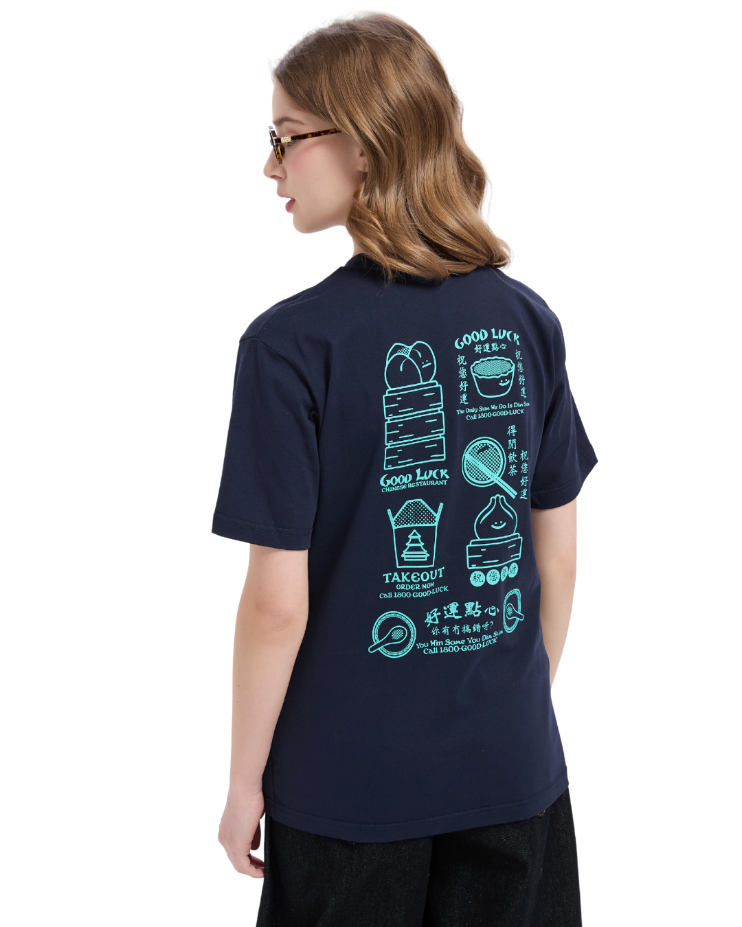 You Dim Sum Cooling Tee in Navy