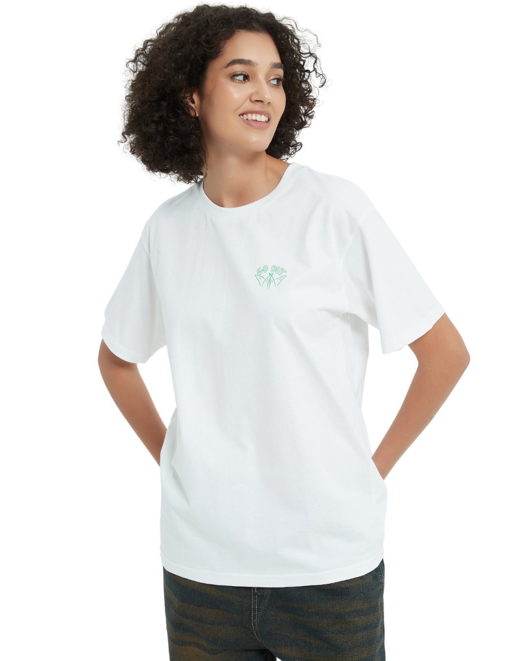 Go Out Oversized Tee In White