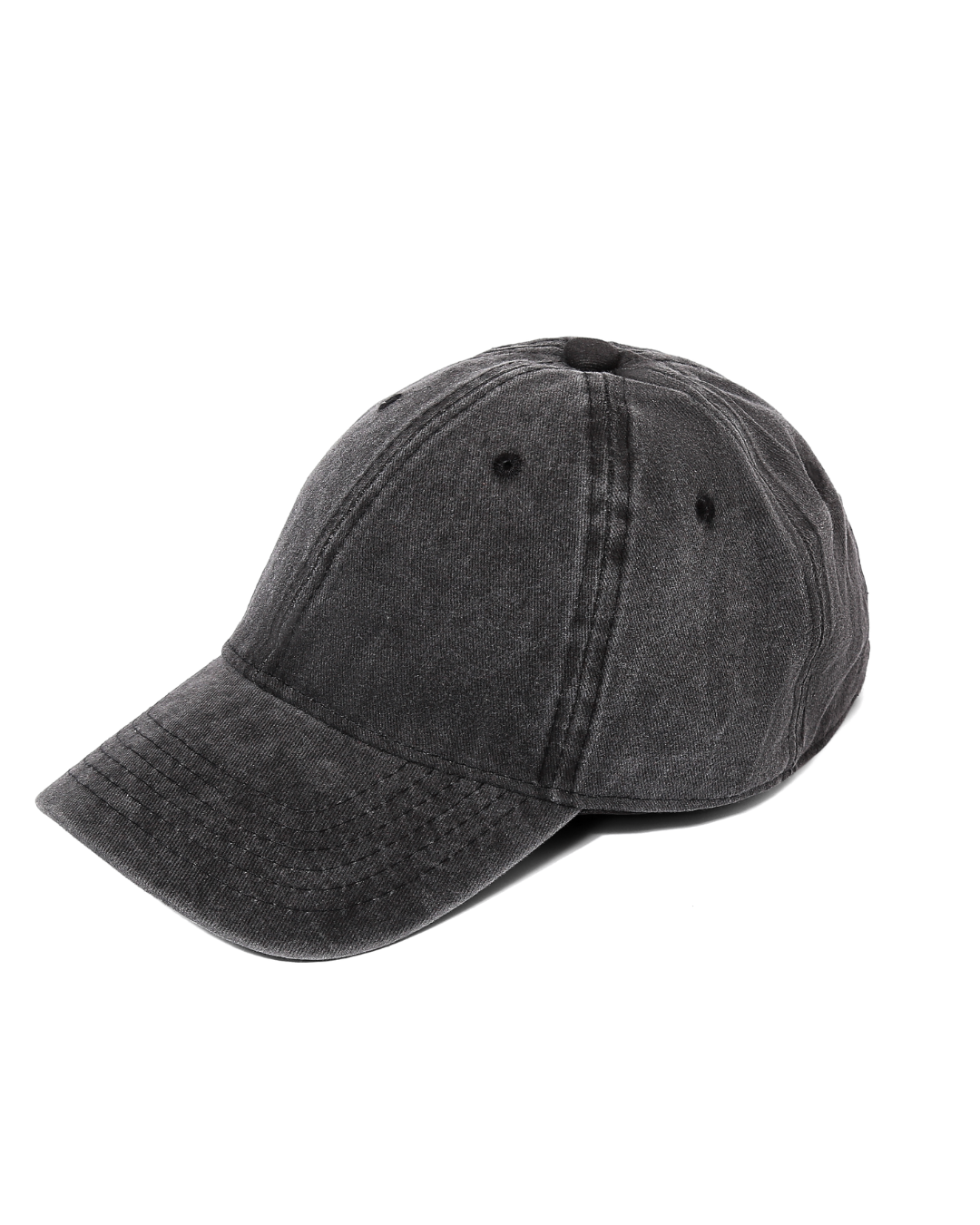 Signature Acid Wash Baseball Cap in Vintage Black