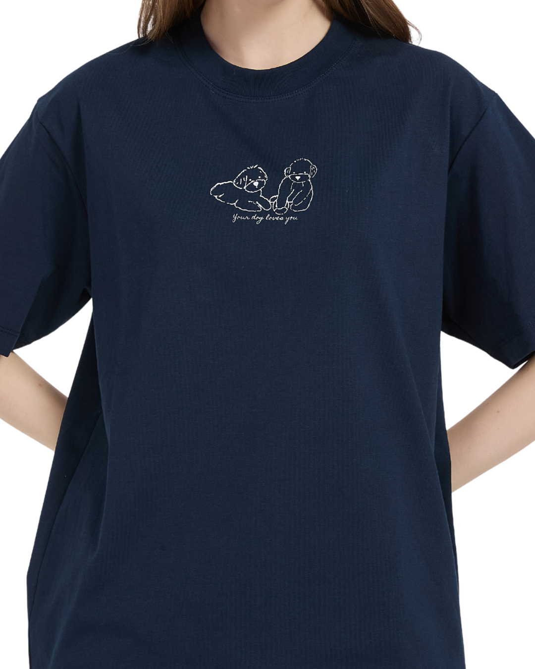 Your Dog Loves You Sorona® Cooling Tee in Navy