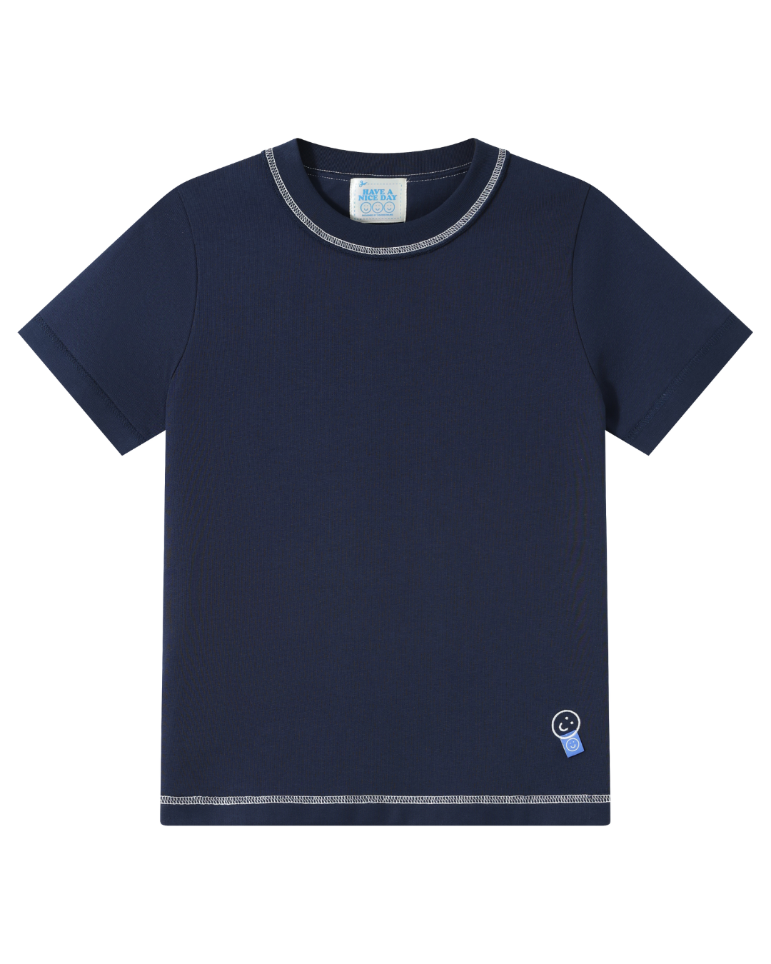 Signature Reverse Baby Tee in Navy (Women)