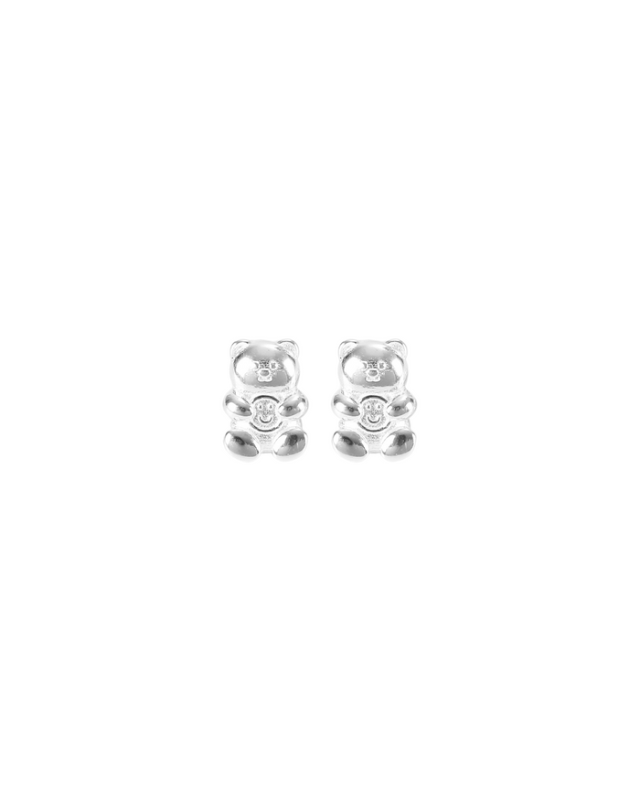 Gummy Bear Silver Stud Earrings