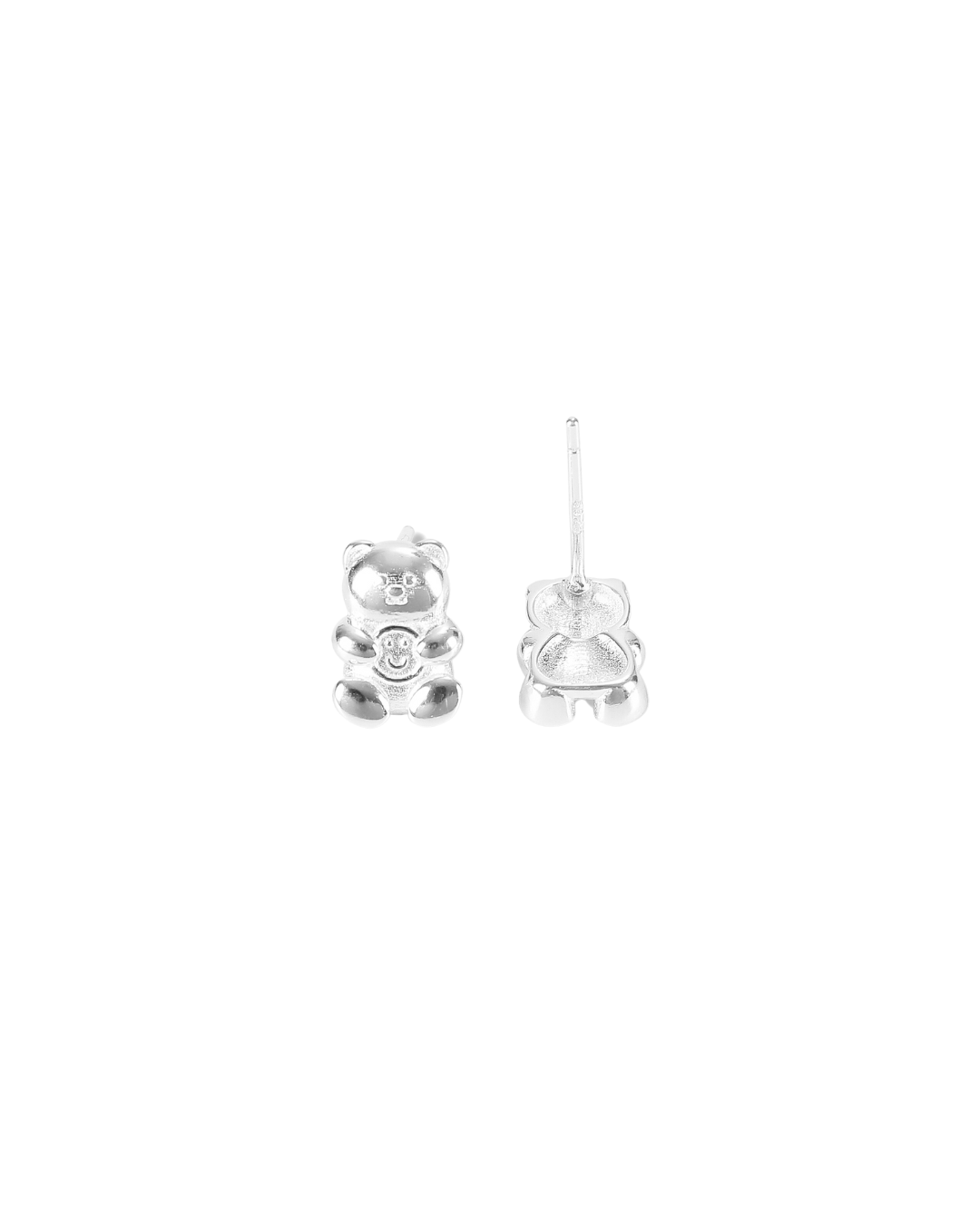 Gummy Bear Silver Stud Earrings