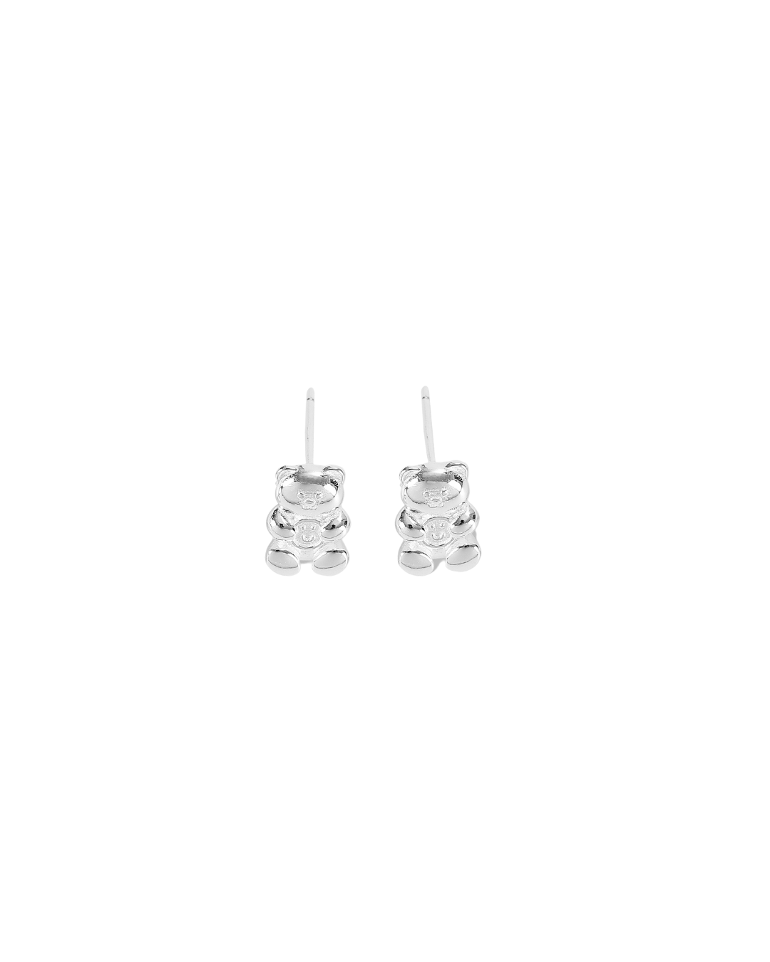 Gummy Bear Silver Stud Earrings