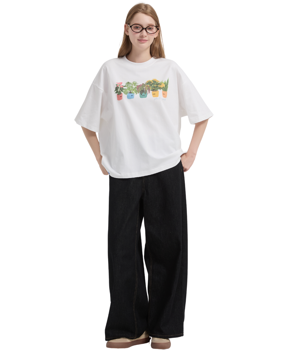 Plant A Smile Boxy Sorona® Cooling Tee in White