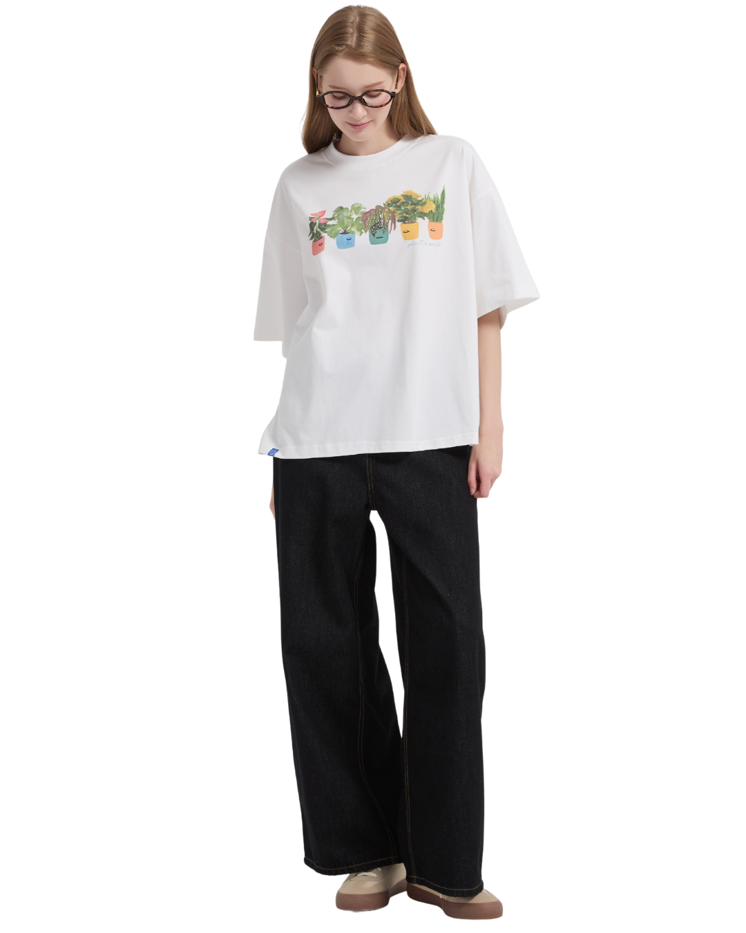 Plant A Smile Boxy Sorona® Cooling Tee in White