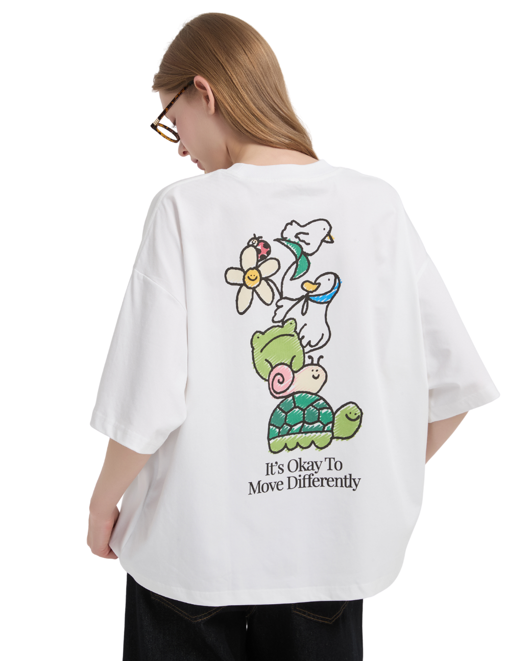 It's Okay Boxy Sorona® Cooling Tee in White
