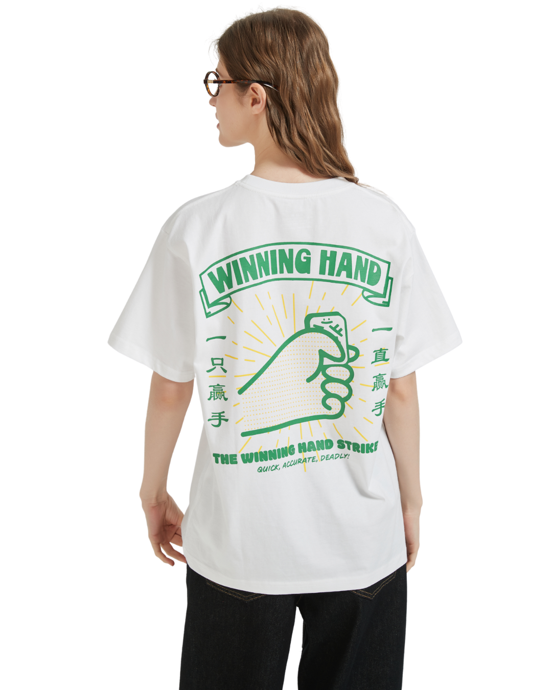 Winning Hand Oversized Tee In White