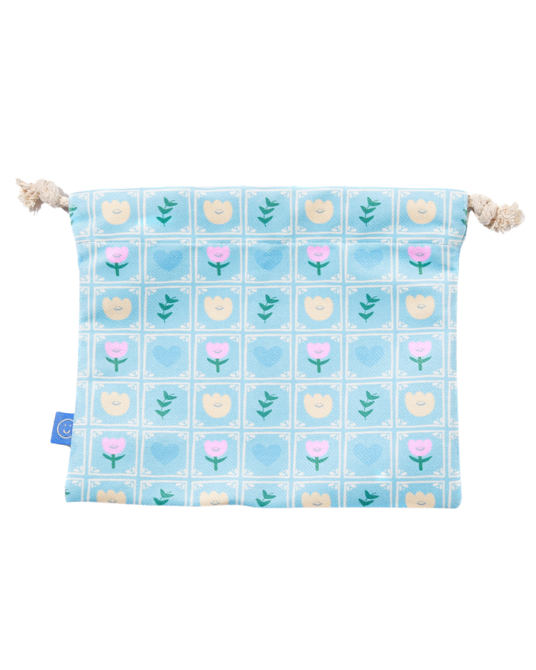 Tulip Tiles Drawstring Pouch