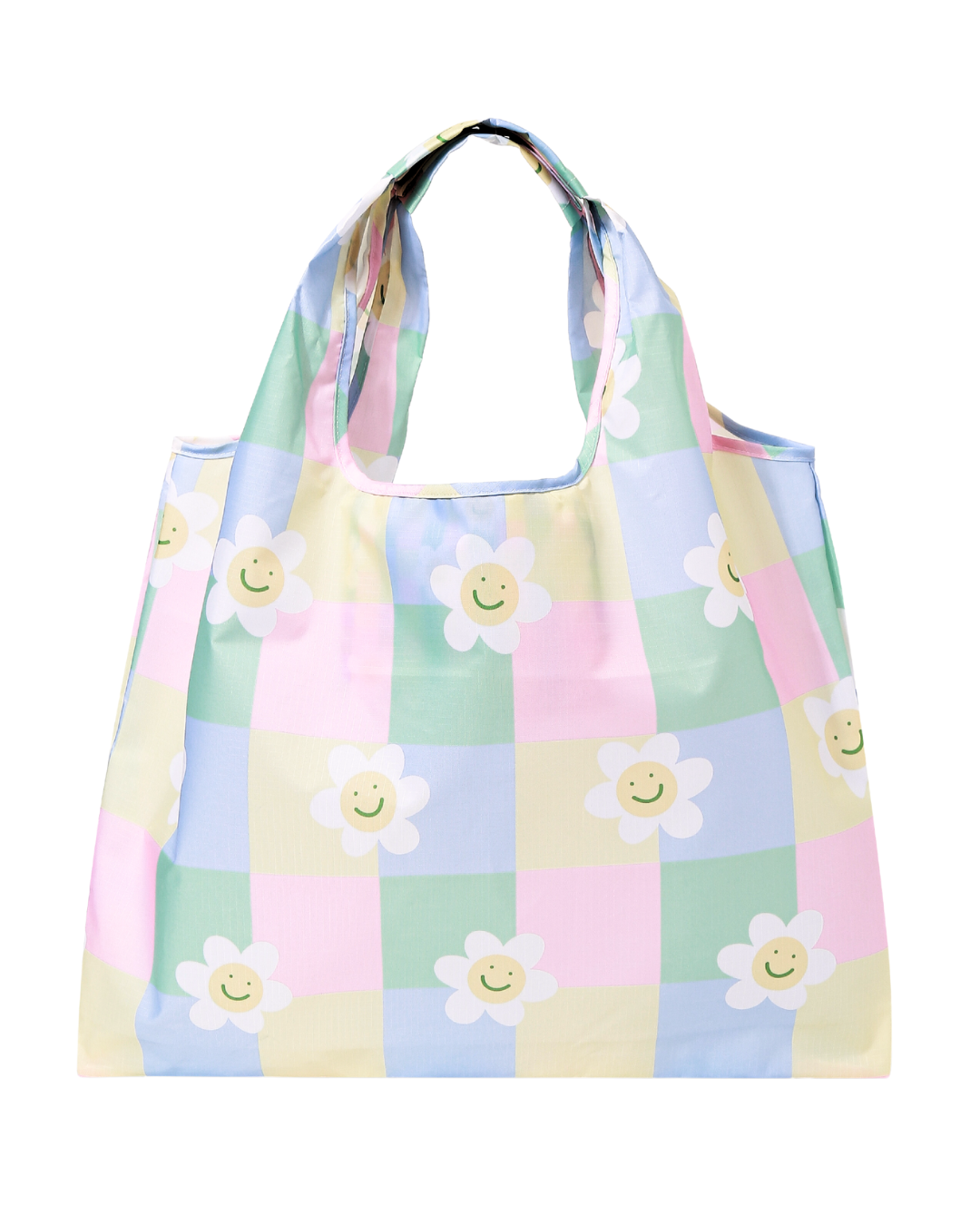 Light Checkered Reusable Nylon Bag