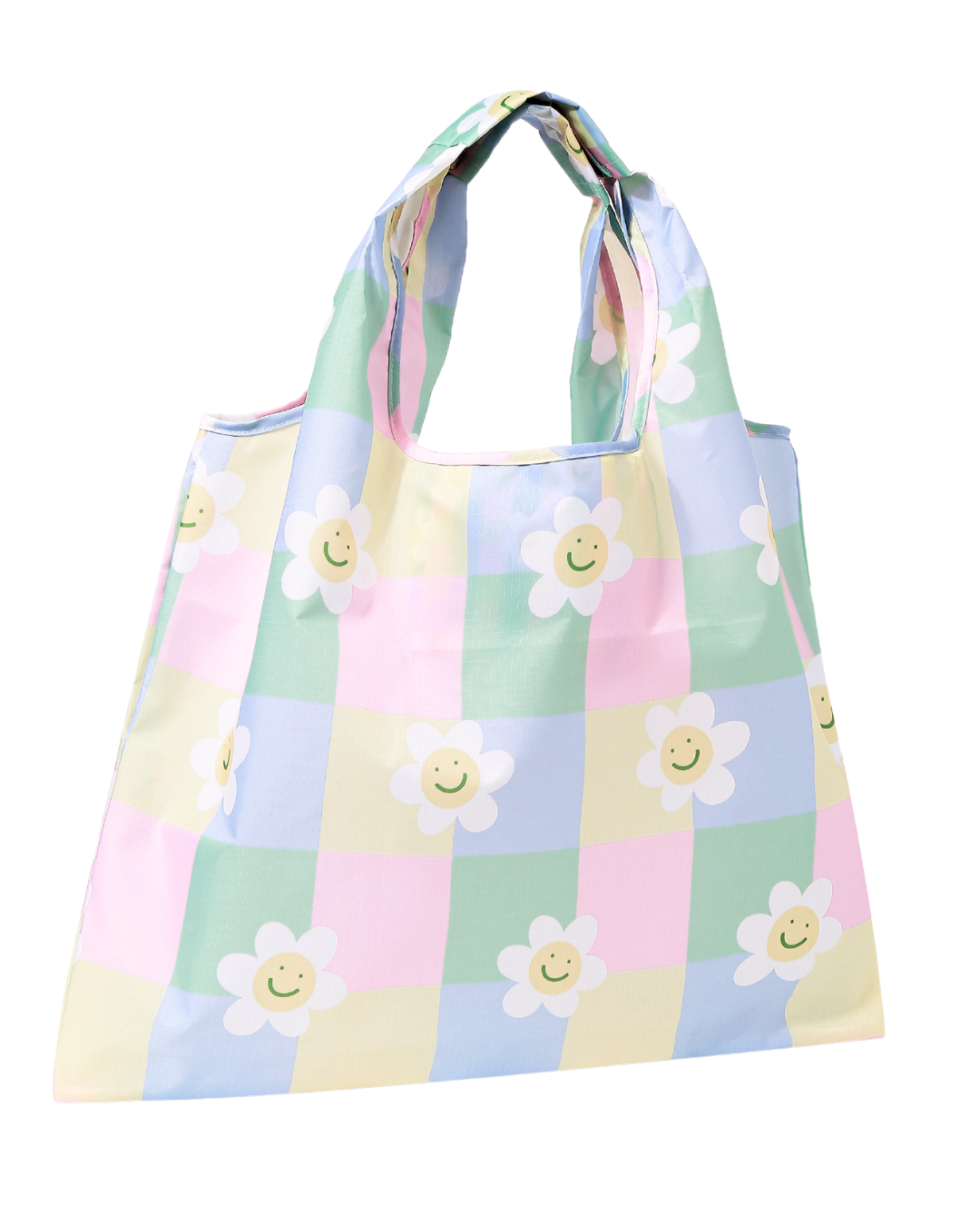 Light Checkered Reusable Nylon Bag