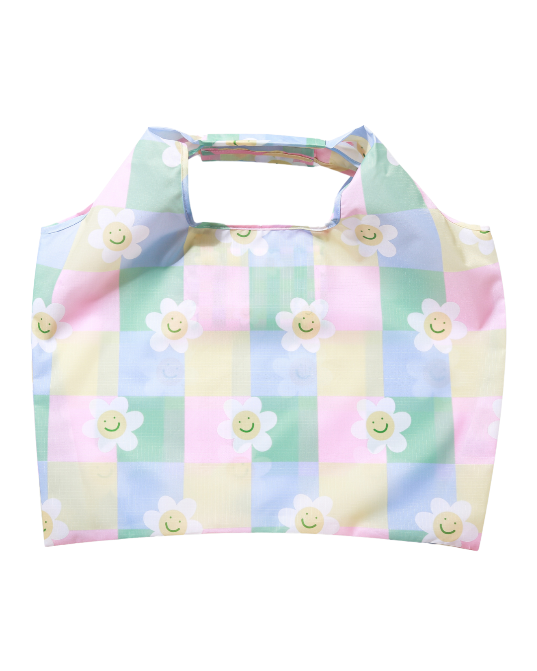 Light Checkered Reusable Nylon Bag