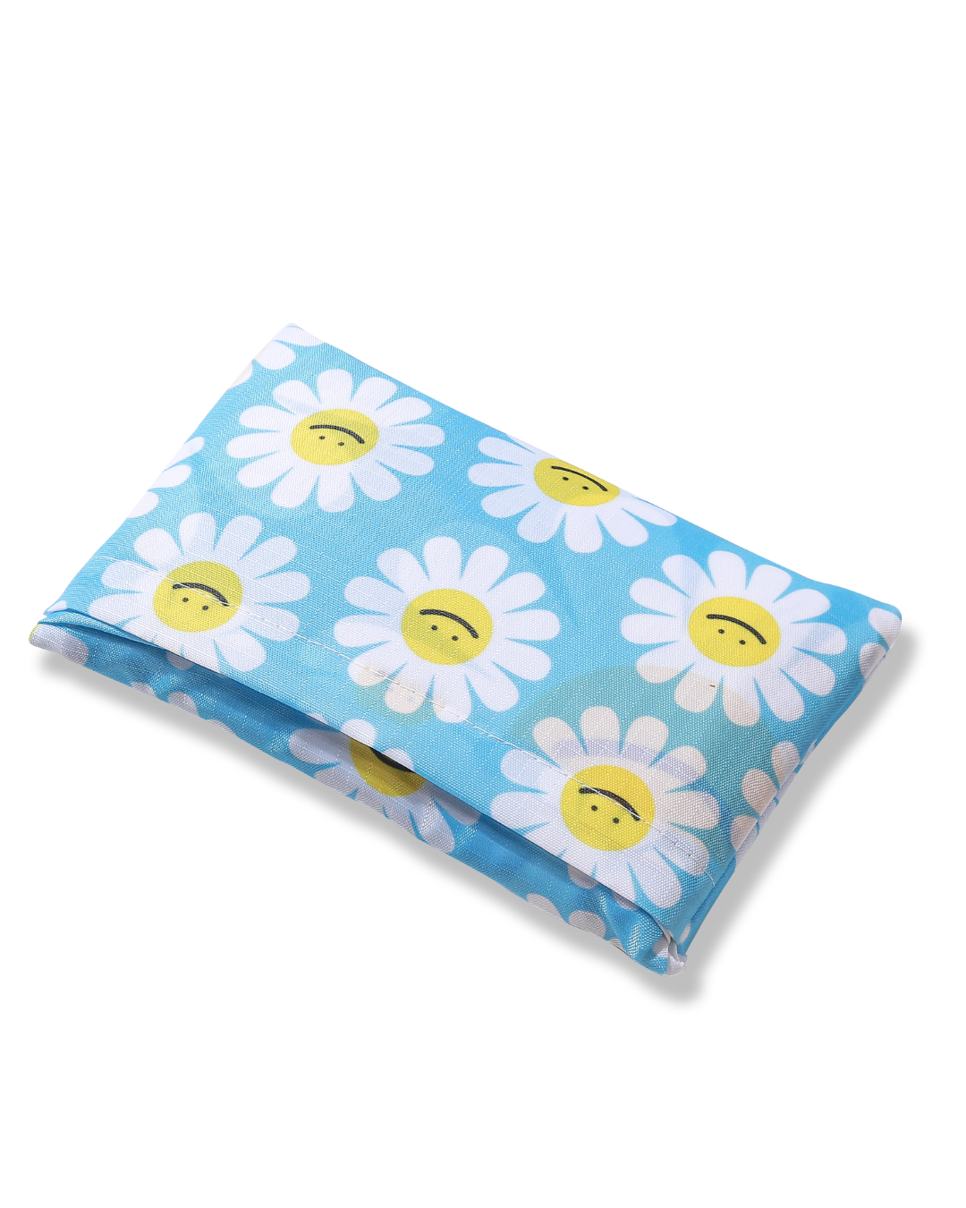 Daisy Flowers Checkered Reusable Nylon Bag