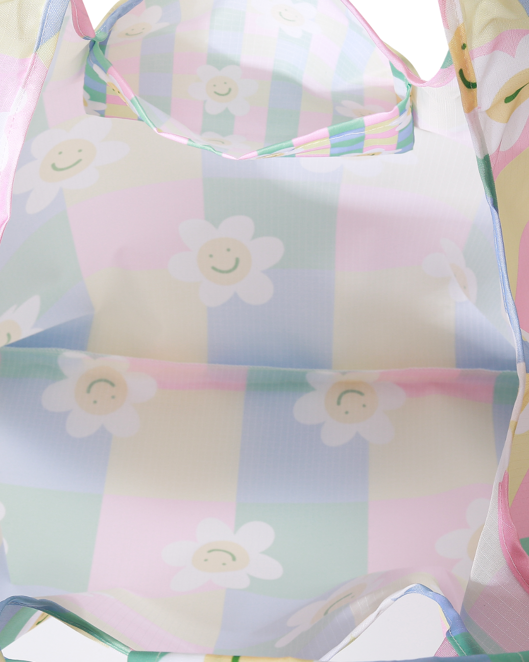 Light Checkered Reusable Nylon Bag