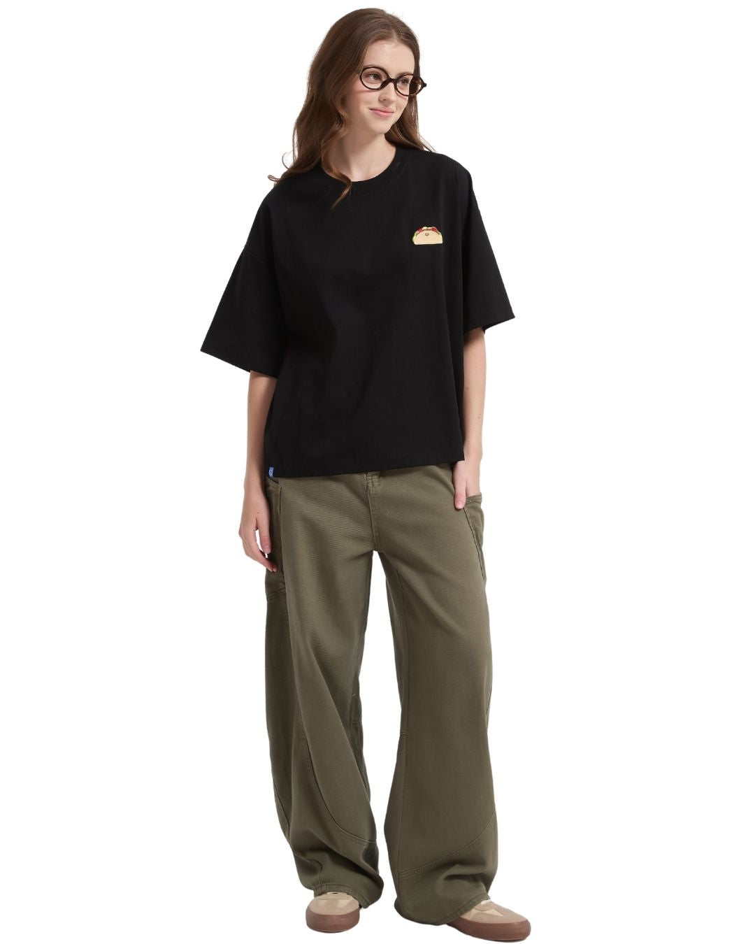 Happy Taco Boxy Sorona® Cooling Tee in Black