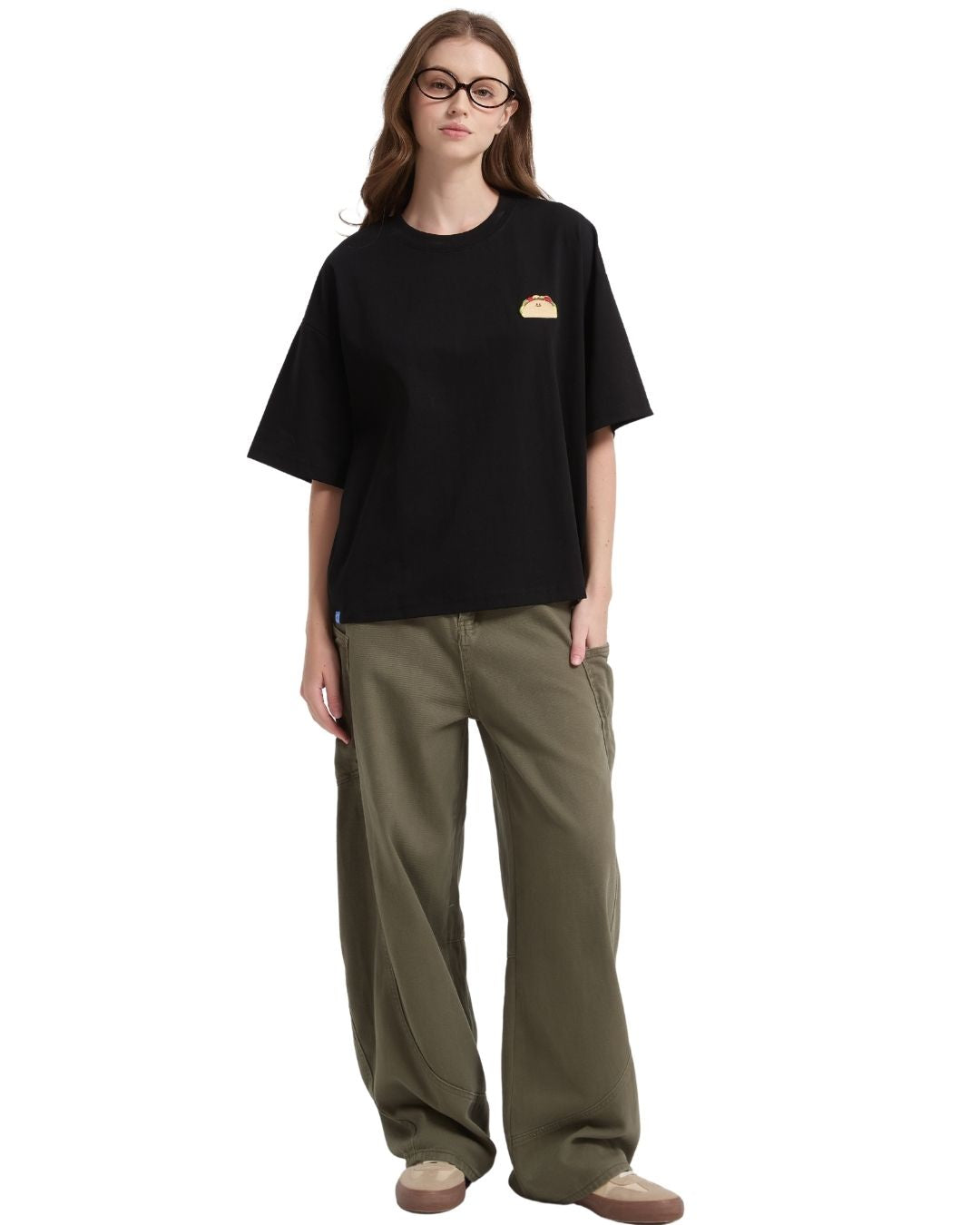 Happy Taco Boxy Sorona® Cooling Tee in Black