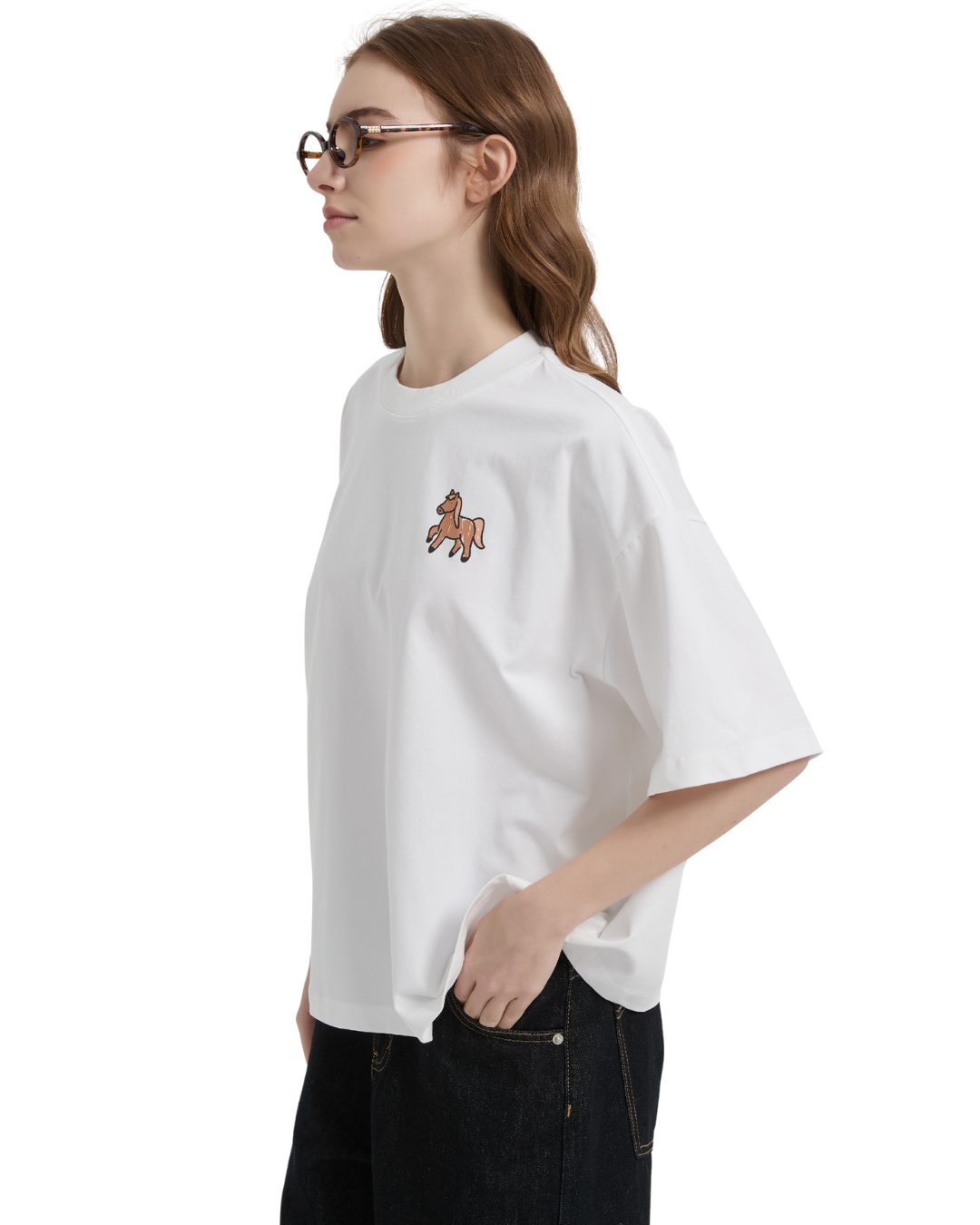 Not My First Huat Rodeo Boxy Sorona® Cooling Tee in White