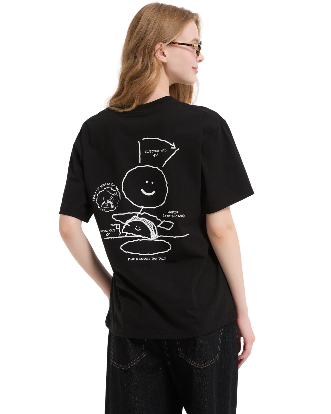 How To Eat Taco Tee in Black