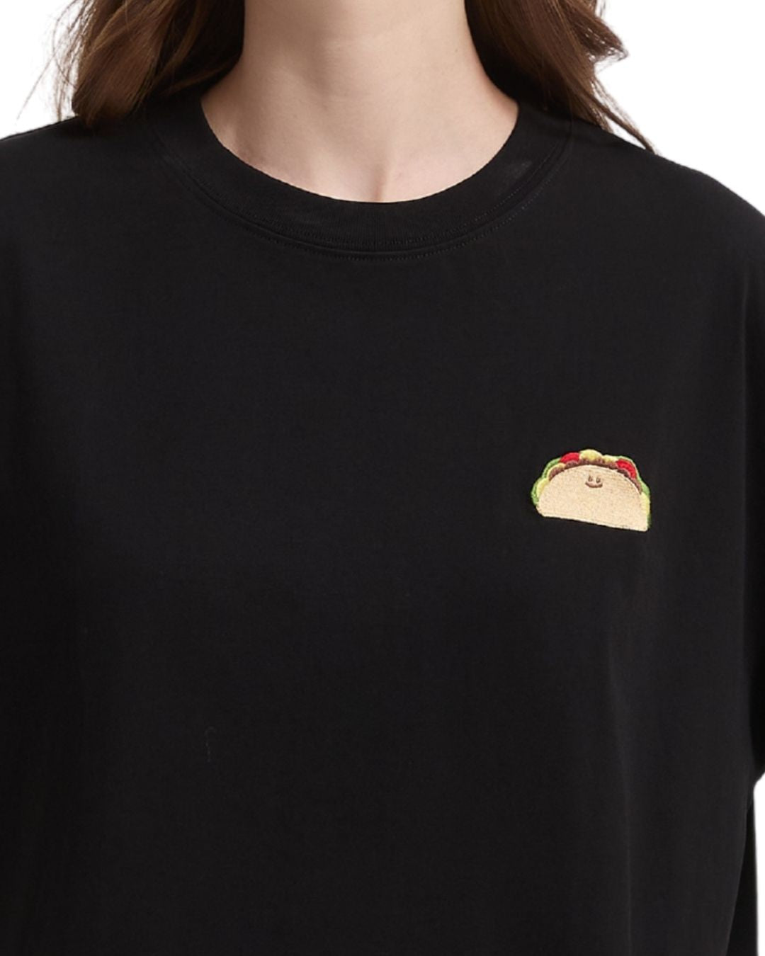 Happy Taco Boxy Sorona® Cooling Tee in Black