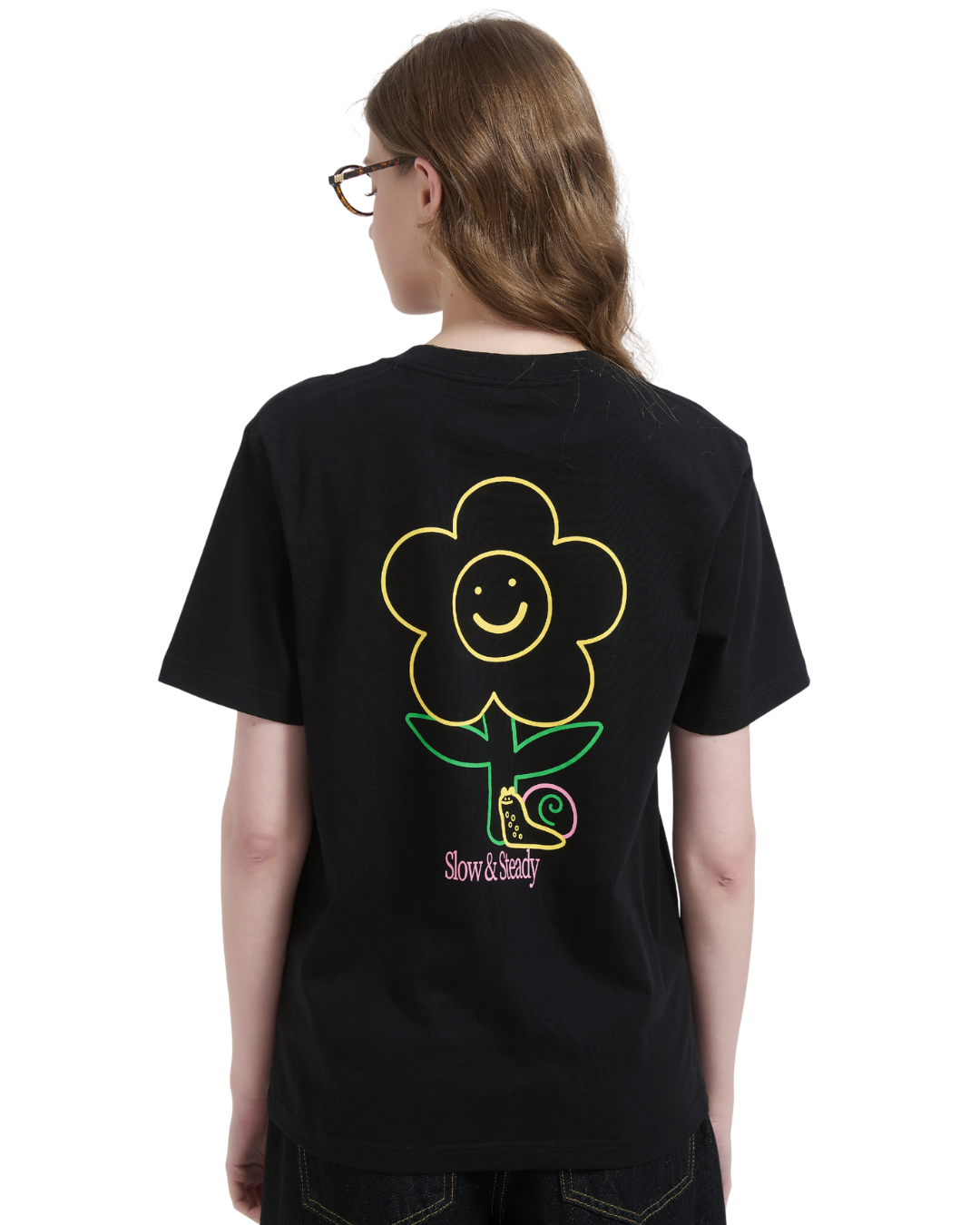 Slow and Steady Cooling Tee in Black