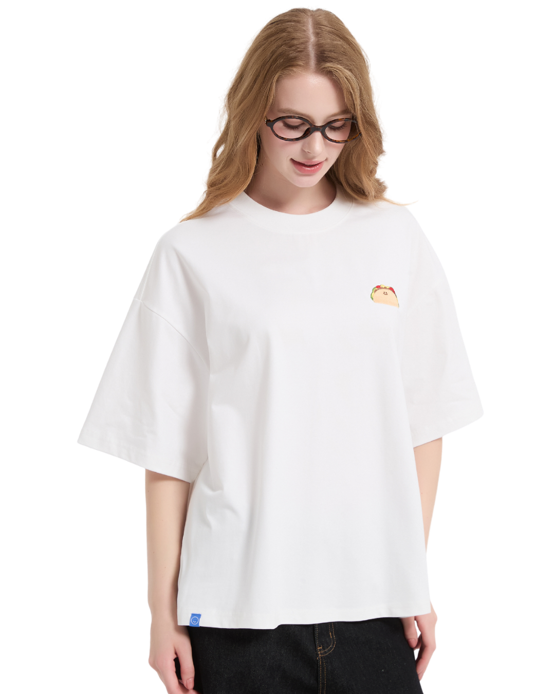 [Grade B] Happy Taco Boxy Sorona® Cooling Tee in White