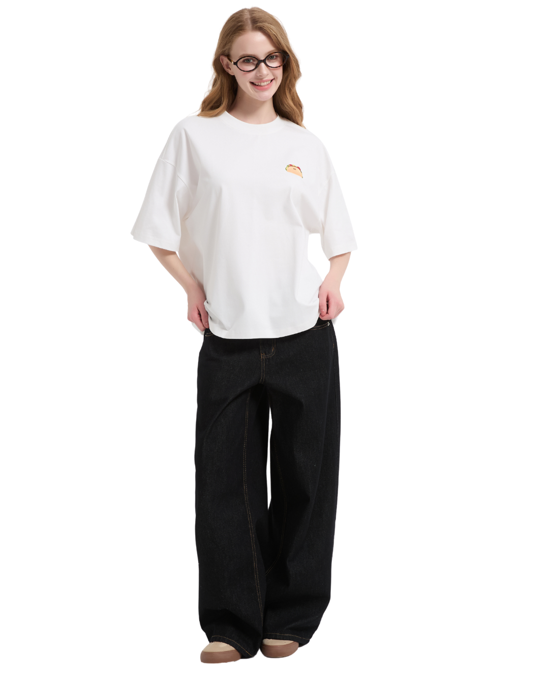 [Grade B] Happy Taco Boxy Sorona® Cooling Tee in White