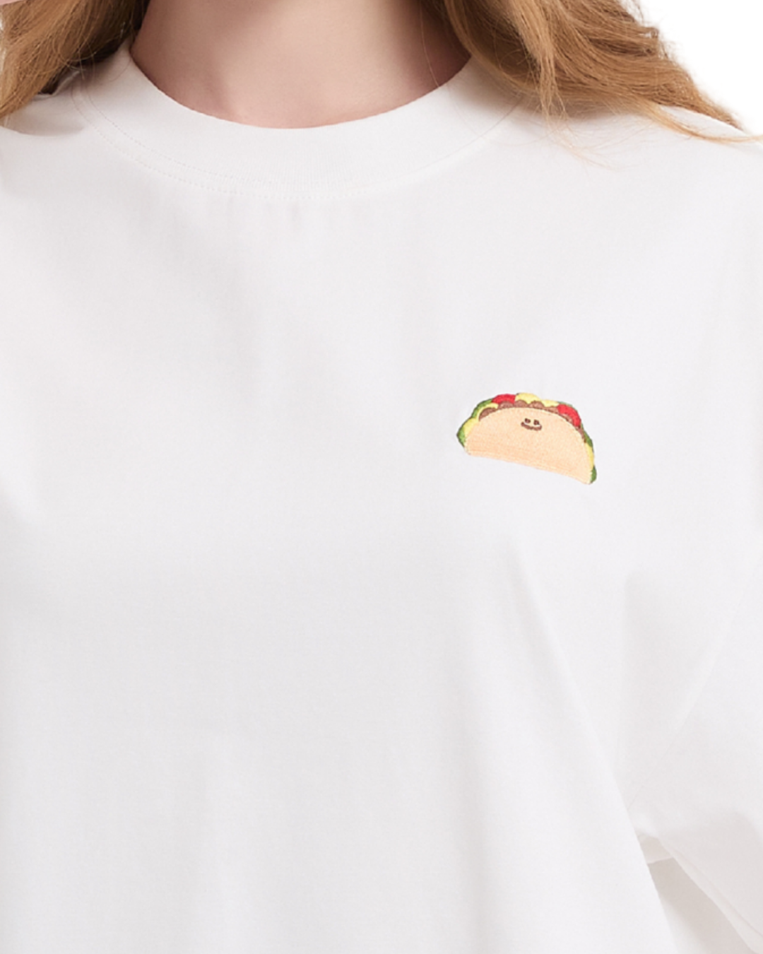 [Grade B] Happy Taco Boxy Sorona® Cooling Tee in White