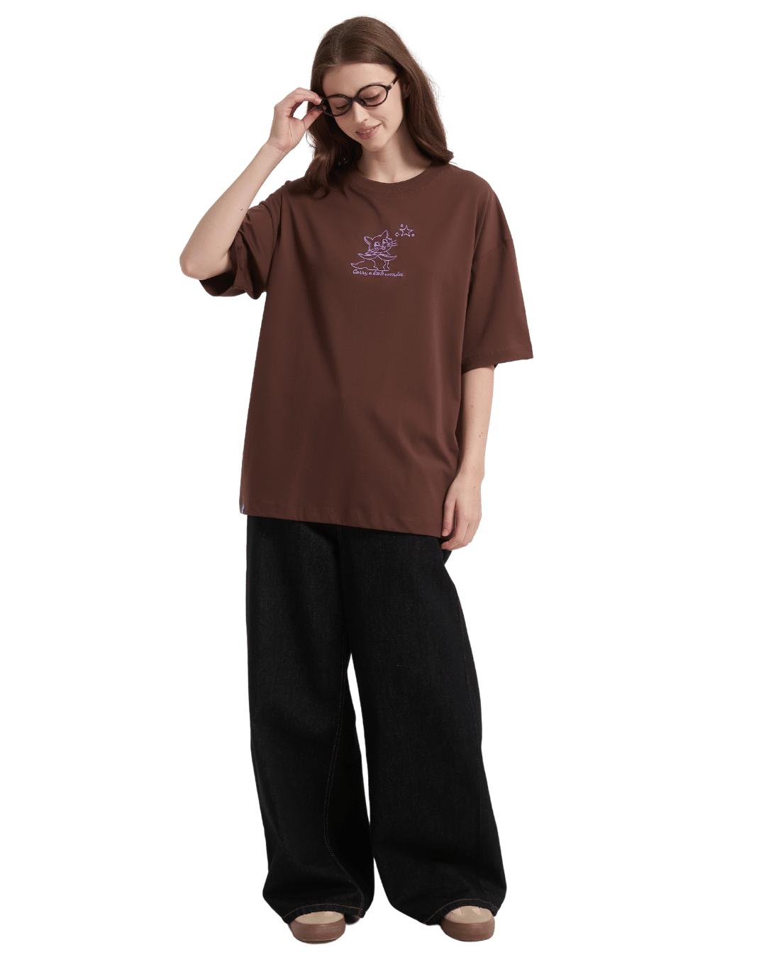 Carry A Little Wonder Cooling Tee in Brown