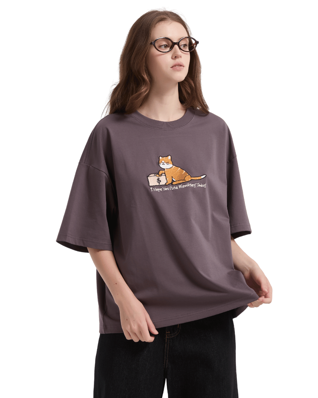 Meowney Sorona® Cooling Tee in Dusty Purple