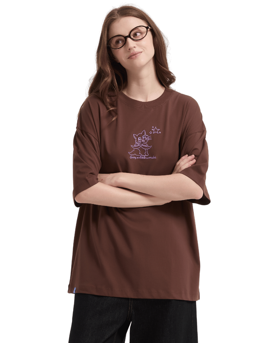 Carry A Little Wonder Cooling Tee in Brown