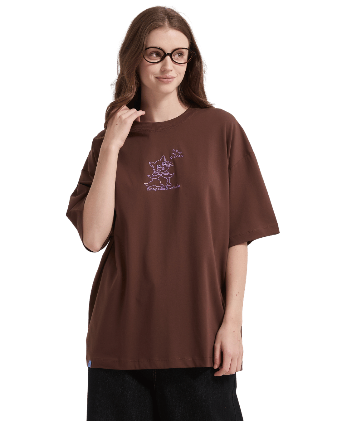 Carry A Little Wonder Cooling Tee in Brown