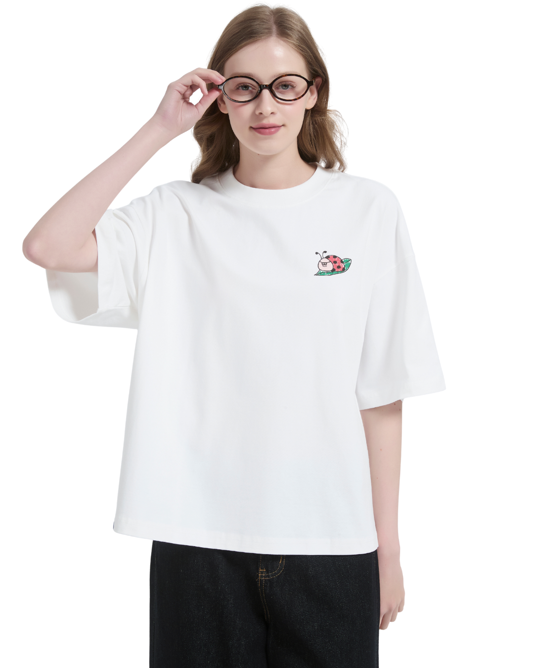 Souvenir Ladybug Boxy Sorona® Cooling Tee in White